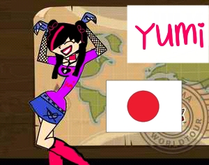  Name: yumi chan Age: 13 Crush: @coolcutgirl's oc dahvie Likes: pop,rap,candy racing derbys,karate Dislikes: people who talk about her family,culture Fav color: electric merah jambu Bio: when yumi was a little girl her uncle was killed in a samuri battle before she cam to usa and wonned her father 12 years lalu uncle died and 2 years later her 2 brothers and 1 sister kiri,shantom tom were born Team: red jaguars Audition: hi im yumi i'd like to be on your tunjuk becauae im fun happy,hyper,nic 5 sec later A electric merah jambu screen pops up Yumi: cuts on carmelladansen and does dance Yumi: so yeah please let me in the tunjuk