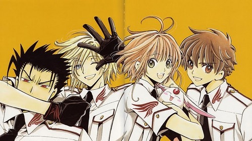  if wewe like cardcaptor sakura wewe should deffinatly watch tsubasa chronicles. it is a zaidi mature verision of that. Tsubasa: Reservoir Chronicle (ツバサ-RESERVoir CHRoNiCLE-, Tsubasa: Rezaboa Kuronikuru?) is a shōnen manga series written and illustrated kwa the manga artist group Clamp. It takes place in the same fictional universe as many of Clamp's other manga series, most notably xxxHolic. The plot follows how Sakura, the princess of the Kingdom of Clow, loses her soul and how Syaoran, a young archaeologist who is her childhood friend, goes on a quest to save her. Dimensional Witch Yūko Ichihara instructs him to go with two people, Kurogane and Fai D. Flowright. They tafuta for Sakura's memories, which were scattered in various worlds, as gathering them will help save her soul. Tsubasa was conceived when four Clamp artists wanted to create a manga series that connected all their awali works. They took the designs for the main protagonists from their earlier manga called Cardcaptor Sakura. then theres my other inayopendelewa full metal alchemist Fullmetal Alchemist (鋼の錬金術師, Hagane no Renkinjutsushi?, literally "Alchemist of Steel"), is a Japanese manga series written and illustrated kwa Hiromu Arakawa. The world of Fullmetal Alchemist is styled after the European Industrial Revolution. Set in a fictional universe in which alchemy is one of the most advanced scientific techniques known to man, the story follows the brothers Edward and Alphonse Elric, who want to restore their bodies after a disastrous failed attempt to bring their mother back to life through alchemy. then theres the manga Barajou no Kiss Most girls are crazy about jewelry, but not Anise Yamamoto. Not since her father gave her a rose choker as a child, claiming it was a protective amulet which would safeguard her from harm; however, if she ever took it off (a feat easier alisema than done!), she would be afflicted kwa a “punishment” of some sort. Not like it matters to her though, since the attention it attracts around school from faculty and students alike isn’t something she’s particularly fond of. But after a certain incident causes the choker to disappear, she realizes that this punishment her father spoke of might have been a bit zaidi than she bargained for! Fairy Tail: The series follows the adventures of Lucy Heartfilia, a teenage wizard who joins the titular wizards' guild and teams up with fellow guild member Natsu Dragneel as he searches for the dragon Igneel. there's also xxxholic :)