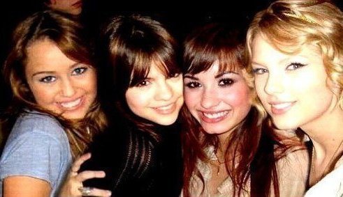 taylor with selena ...as well as demi n miley