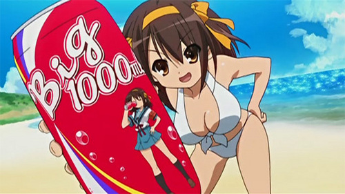  Haruhi! If God drinks this soda, te should too! XD
