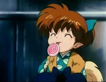  Shippo (From Inuyasha) with a lollipop!