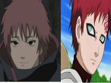  sasori and gaara from Naruto , iif u think about it they almost look like twins