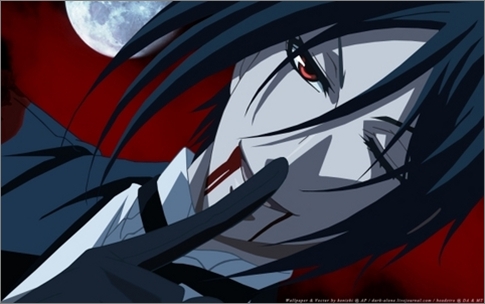  Sebastian michaelis with a blood on his mouth
