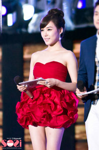 Do you mean,,like this one?

http://i2.asntown.net/h3/Asian-celebrity/Korean/Girls-generation/Tiffany-SNSD-red-dress1.jpg