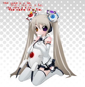 GLaDOS from Portal in アニメ form! Don't be fooled, she's really a giant psychotic robot that tries to kill あなた on multiple occasions using robots that shoot at you, neurotoxin, and trickery. She also calls あなた fat and stupid! Like this quote, which she says after あなた complete a level with aerial faith plates launching あなた into midair as あなた solve the puzzle: "Look at you, soaring through the air! Majestically, like an eagle! Piloting a blimp!"