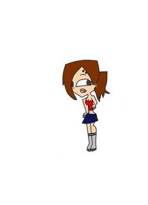  Name: Jessie kwong build: skinny personality: Sad and sweet age: 16 ladle: gay punk likes: Music, art, Marron 5 dislikes: homephobes, her father, girl groups, flowers. Friends: Gwen, Trent, Alejandro, Duncan, Tyler, Noah, Heather, Bridgette, Eva, Beth, Katie, Sadie, Izzy, Justin, DJ. Enimies: Courtney, Geoff, Leshawna Hobbies: Singing, playing the gitar and drawing. Relationship: Goes out with my oc Emma Fears: Moths and having all of her Kerrang mags stolen. Closet item: ? Audition: Umm hi I'm Jessie Kwong and I'd Cinta to be on anda show. So I'm gonna tunjuk anda what can do! *camera fades to black. When it comes back she is on a trampaline.* Ok so I'm gonna do a back flip. *does a perfect flip. But falls on her face.* So pick me!