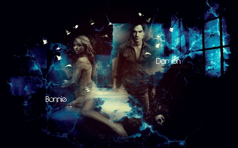  I cinta them, because if Damon arounds Bonnie, he won't has to play the good guy. He's himself!