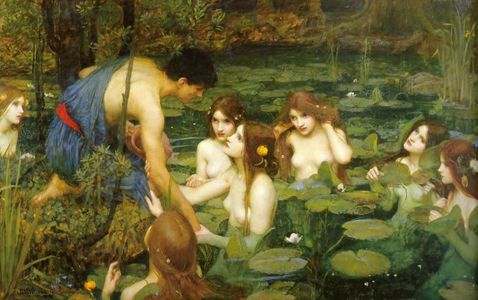  The painting "Hylas and the Nymphs" द्वारा John William Waterhouse. He's my प्रिय artist, and this is my प्रिय painting. It was my वॉलपेपर on my last computer and it's been my वॉलपेपर on this computer ever since I got it. It will always be my wallpaper!