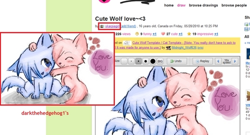  Uh this was colored sa pamamagitan ng user skarpiagirl on a website named Sketchfu, and the drawing was drawn sa pamamagitan ng Midnight_Wolf636 on the same site. I'm assuming darkthehedgehog's username is because of Sonic The Hedgehog and all that... well, none of her drawings or anything have anything to do with Sonic, and it says '[b]dark[/b]thehedgehog1'? Well she doesn't seem that way, she draws stuff without them being 'dark'... :/ I've known a lot of people who steal drawings. And just let me ask you, did you really draw this? And please be honest, honesty is something you should always be, lying isn't going to get you anywhere, you're not lying for good, you're only stealing drawings because... well, I see no good reason. Making your own drawings is awesome, believe me. It doesn't matter how bad you think you are, everyone's drawings have once been hideous. You can always improved sa pamamagitan ng drawing a lot, again, again, again, and again. I improved! I used to be a hideous artist, now I draw way better, because I tried. I kept drawing since years nakaraan everyday, I loved to draw, so I improved. Please, if you estola this, please don't do it anymore. I'm sure you're good at drawing but just don't realize that, it used to happen to me. ^^ It's normal, please be honest... :(