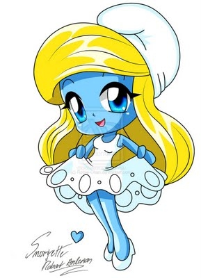  <b>Smurfette in animé form!,I think she looks just Smurfy as an animé character!x)</b>