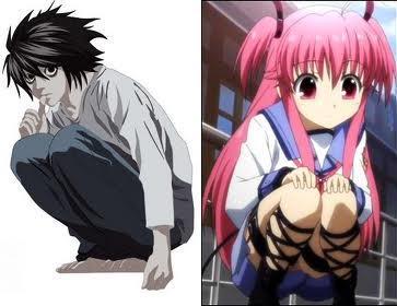  i have a fave anime character 4m every anime iv watched but these days im in 2 boy:L girl:like all the girls 4m ángel beats (L-death note and Yui-angel beats