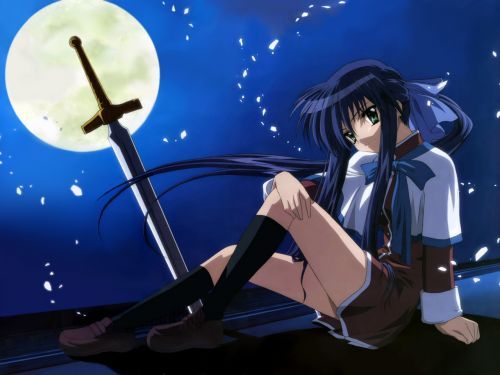 this is mai from kanon 2006, she kills demons at her school