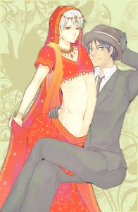  Actually yes.... the new character India was introduced in the Hetalia 2011 Halloween event which only ended a few days ago. He showed up at the party and danced with Prussia. Now, people think because they were shown once dancing, they should be a pairing. So now there is Prussia x India fanart flying around the internet because they were shown in 1 panel together. Like usual. As آپ can see here: