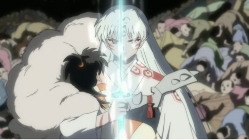  This is the image I wanted to post, in fact I'm making this my new 图标 ^.^ I absolutely loved this scene, that I think I almost cried T_T Sesshomaru purifying the dead FTW