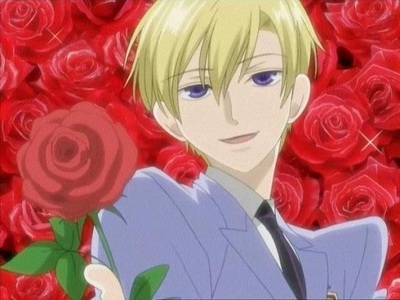  hes holding a rose :P