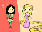  I ABSOLUTELY Amore Rapunzel bunches, but I also Amore Mulan (I'm doing a play called Mulan Jr. with my theater)