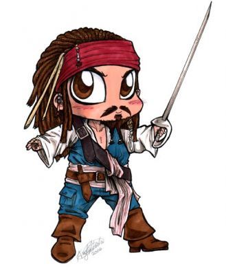 Chibi captain Jack Sparrow ^^
Hope this counts :]