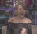  Taylor is the middle of an interview when the host says something funny, but to her suprise her laugh was caught on camera.