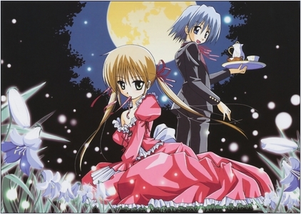  Try Hayate no Gotoku(Hayate the Combat Butler). It's totally बिना सोचे समझे and crazy. The ऐनीमे has two completed seasons and the मांगा has 346 chapters currently as of this date. The मांगा is और serious than the ऐनीमे but the pics are funnier. Ah whatever. Just watch it.
