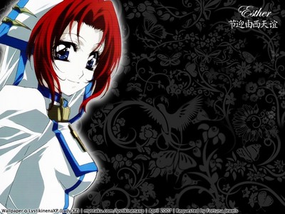  Esther Blanchette from Trinity Blood has beautiful red hair.