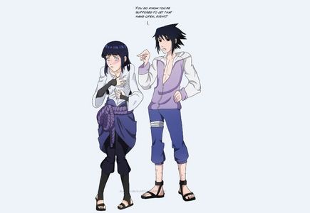  Sasuke and Hinata swapping clothes xD Anyone else notice that their colour scheme is very similar? ^^