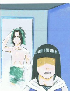  I would act the same as how Hinata is akting in this pic xDD cinta how Sasuke's just all casual xD (Funny how I had a pic to perfectly illustrate the situation ^^)