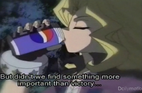  <b>Here's a picture of Mai-chan from Yu-Gi-Oh drinking a soda :p</b>