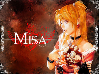  Misa Amane from Death Note i mean i think shes cool always standing kwa Light and everything and nobody likes her :[