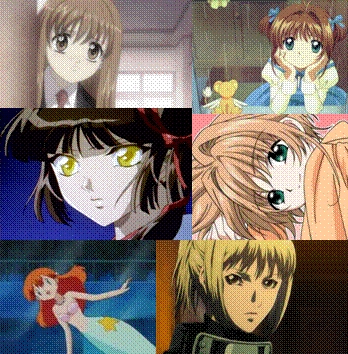  Here are my five (unranked): 1. Kotoko Aihara - Itazura na किस 2. Miyu - Vampire Princess Miyu 3. Sakura/Princess Sakura - Cardcaptor Sakura/Tsubasa 4. Misty - Pokemon 5. Claire - क्लेमार, क्लेमोर