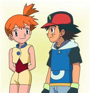  misty has red hair.