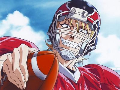  I'm not a sports fan of any sort... Eyeshield 21 is an anime about football. But if anda like sports animes and don't mind ones that aren't about football, I can think of: menyeberang, salib Game (baseball), Prince of tenis (tennis :p), Slam Dunk (basketball), and Real komik jepang (wheelchair basketball). Slam Dunk and Real are both oleh Takehiko Inoue. :)