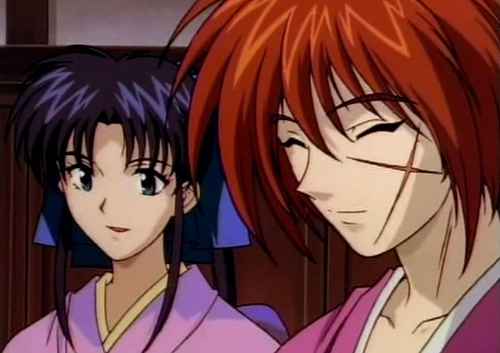  Two of MANY would have to be Kenshin and Kaoru from Rurouni Kenshin.