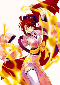 Ayano From Kaze No Stigma she uses fire magic so it counts Right?