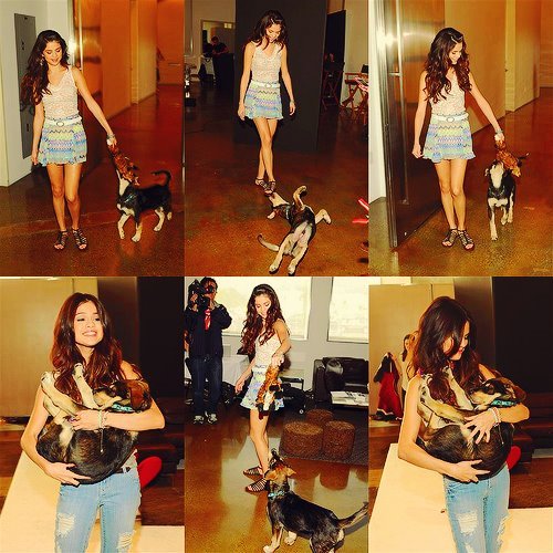  With a dog and her hair down :D Hope anda like it :D Please vote as best <3