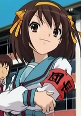  That's really tough but I'll go with Haruhi-chan from The Melancholy Of Haruhi Suzumiya.