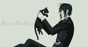  Sebastian and how he loves cats. XD