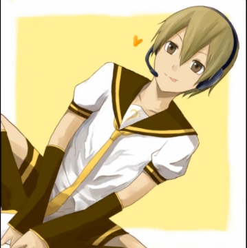  Masaomi Kida from 《无头骑士异闻录》 I just found this pic in 谷歌 and loved it! X3 Masaomi is so cute in Len Kagamine cosplay! <3
