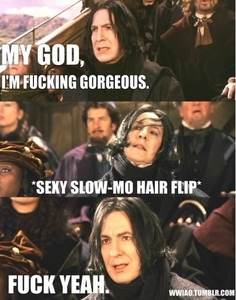  Snape's gorgeousness. Hot Damn.