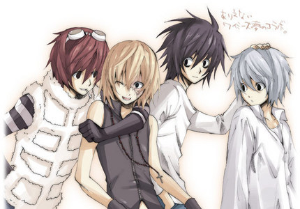  well the akatsuki, my cell phone (dunno), and them! ^_^ the wammy boys (oh and beyond ^^")