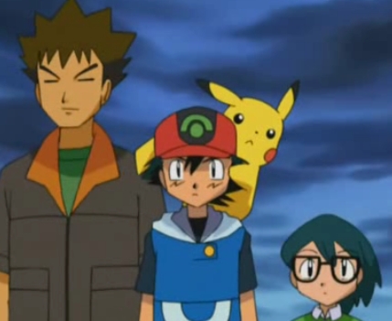  Hmm..Well there's usually a trio in Pokemon..well that is except for the Houen/Hoenn region..oh anyway here's a picture of a trio Takeshi (Brock),Satoshi (Ash) and Masato-kun! from the Houen region,the three main male protagonists in the Advanced Generation!..if they count anyway..
