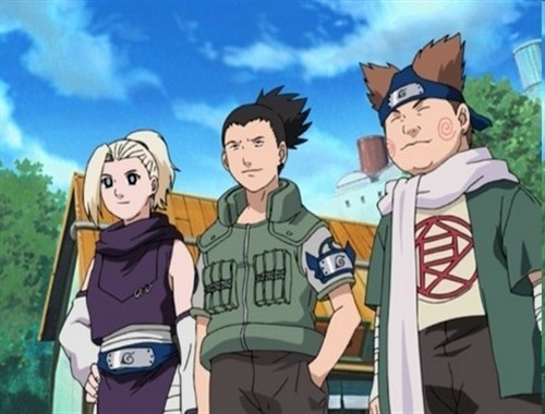  The Ino, Shika, Cho trio from Naruto. ^^ (Ino Yamanaka, 奈良シカマル Nara and Choji Akamichi)