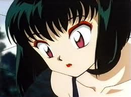 If I'm not mistaken, her hair is her weapon, which in itself is pretty weird to me!

(She's Yura from Inuyasha btw.)