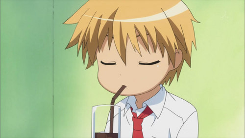  Usui drinking চকোলেট milk!~