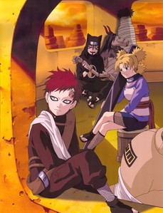  The siblings of the sand... (from closest to farthest) 1. Gaara 2. Temari 3. Kankuro ^-^