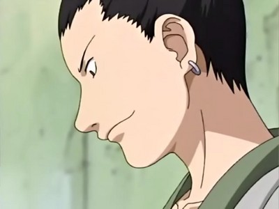 Shikamaru's battle smirk... (kinda evil...ish? hehe ^^') 