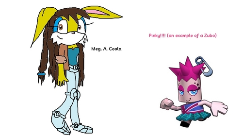  Can Meg Join? Name: Meg. A. Coola Age: 16 species: rabbit Bio: Was banished from her hometown for getting partly robocized. She was a stowaway on a rocket, and found herself on Zubolon. She met the Zubos, and lived there for a few years. When she was 15, she asked one of her zubo دوستوں if she would fly her to Mobius on her rocket. When she arrived, she lived in the Green ہل, لندن Zone, where she met Cleo the Echidna. She became دوستوں with her, and all my other FCs. Zubo (c) EA 2008