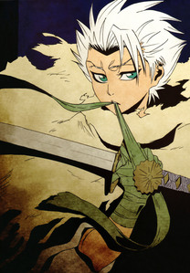  yeah, Hitsugaya - taicho is...Hitsugaya, so naturally I'm gonna put something from the Diamonddust Rebellion...... but does it count if it was from the pamphlet? because this is my preferito picture of him EVER....