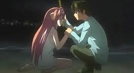  Lucy from Elfen Lied and Kouta.