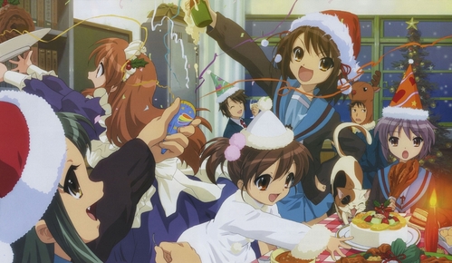  How about this one! Haruhi-chan and 老友记 celebrating Christmas!