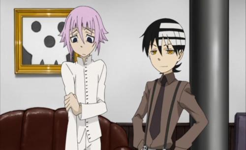  alot of crona and a bit of death the kid they are both from soul eater ............................................................................................................